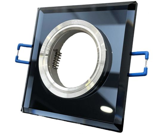 Встраиваемый светильник truEnergy gu5.3 90x90xh25 ip20 черный/стекло 21227 