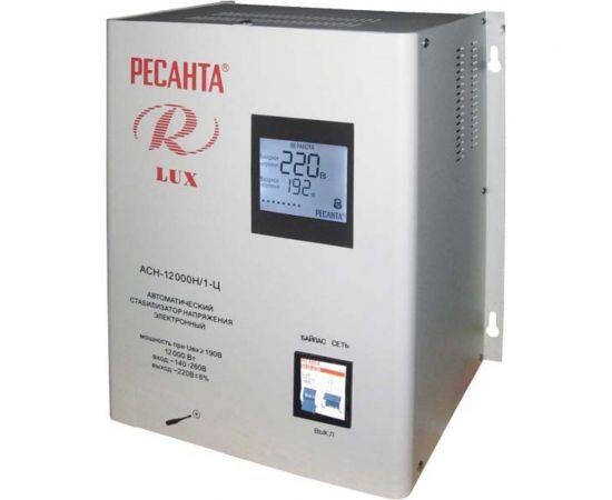 Стабилизатор напряжения Ресанта АСН 12000 Н/1-Ц Lux 63/6/22 