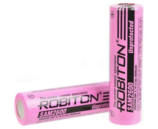 Аккумулятор Robiton SAM2600 без защиты (Samsung ICR2600mAh) PK1 13486 