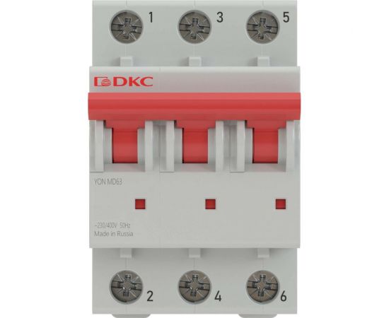 Автоматический модульный выключатель DKC YON MD63 3P 32А D 10kA MD63-3D32-10 – изображение 2