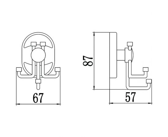 Крючок Savol тройной, хром S-007055 23215 – изображение 2