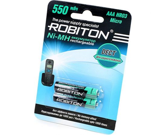 Аккумулятор ROBITON 2шт. 550MHAAA-2 DECT 13903 – изображение 2