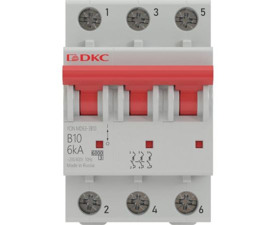 Автоматический модульный выключатель DKC yon md63 3p 16а d 6ka MD63-3D16-6 – изображение 2