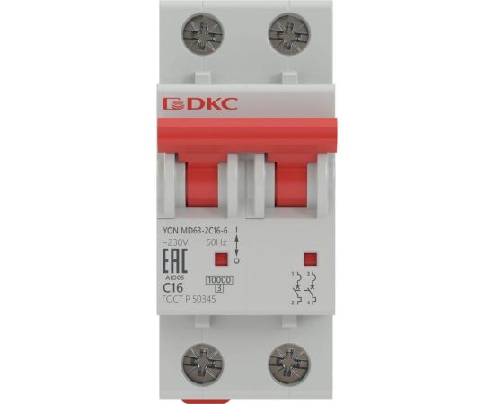 Автоматический модульный выключатель DKC yon md63 2p 63а c 6ka MD63-2C63-6 – изображение 2