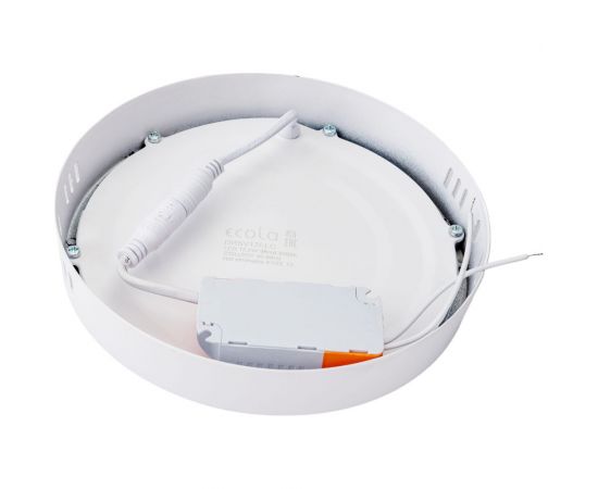 Накладной круглый даунлайт с драйвером Ecola LED downlight 12W 220V 4200K 160x32 DRSV12ELC – изображение 2