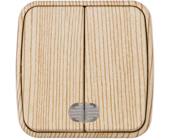 Выключатель TDM 2-кл. открытой установки с подсветкой IP20 10А, сосна ""Дача"" Народная SQ1824-0054 – изображение 3