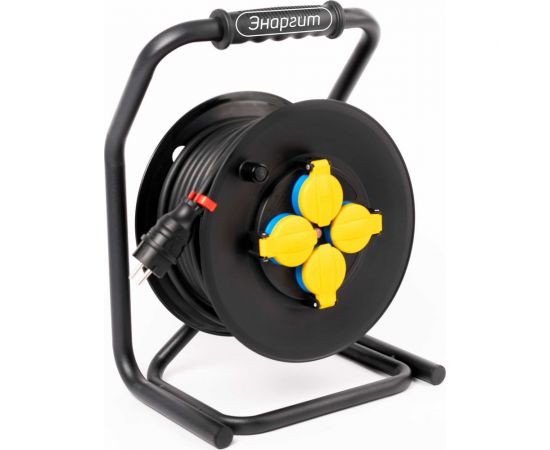 Удлинитель на пластиковой катушке энаргит ПК-2: кг 3x2,5 (30 метров, ip 44) c термодатчиком ПК2-325-30К-4-44-Т – изображение 3