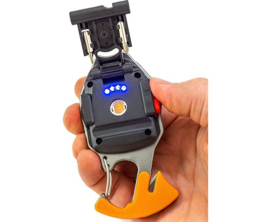 Фонарь-мультитул ЯРКИЙ ЛУЧ KM-147 Муравей COB-брелок max740лм+red резак/прикур/2 биты, акк.400mAh 4606400106715 – изображение 5