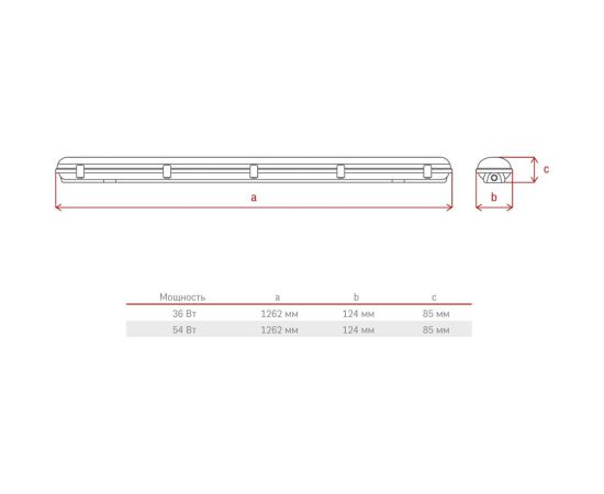 Светильник WOLTA PRO, ПРОМ ДСП01-54-001-5К – изображение 6