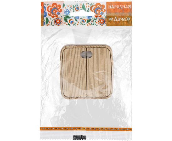 Выключатель TDM 2-кл. открытой установки с подсветкой IP20 10А, сосна ""Дача"" Народная SQ1824-0054 – изображение 6