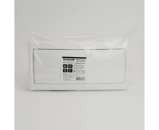 Настенный бокс STEKKER EBX50-3/12-20 12 модулей, белый, пластик, серия Standart 49644 – изображение 6