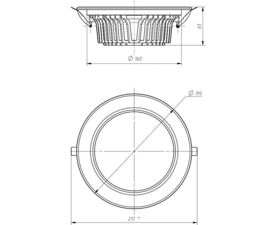 Светодиодный светильник даунлайт ЭРА SDL-10-90-40K-W30 встраиваемый круглый 30Вт 4000K 2700лм D195x65, Б0049710 – изображение 9