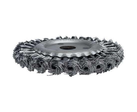 Щетка плоская (200х22 мм; крученая проволока) для УШМ vertextools 12100-200 – изображение 2