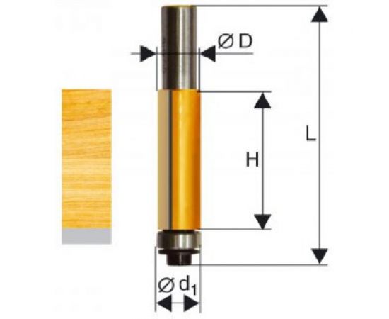 Фреза кромочная прямая (9.5х13 мм; хвостовик 8 мм) Энкор 46160 – изображение 2