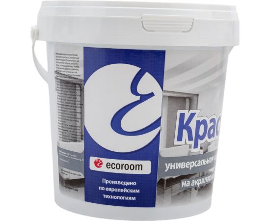 Фасадная резиновая краска ECOROOM RAL 5024 пастельно-синий, 1.3 кг Е-Кр -3583/5024 – изображение 3