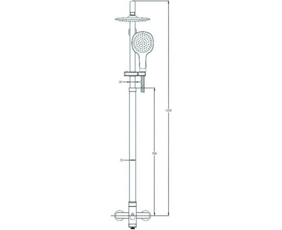 Душевая стойка со смесителем G-lauf тропический душ, хром NOB16-A128 – изображение 3