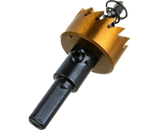 Коронка HSS с нитридтитановым покрытием по металлу 25 мм DENZEL 724104 – изображение 3