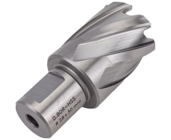 Сверло корончатое HSS по металлу (28х30/63 мм; Weldon 19) D.BOR CD-HSS-030-028-W – изображение 6
