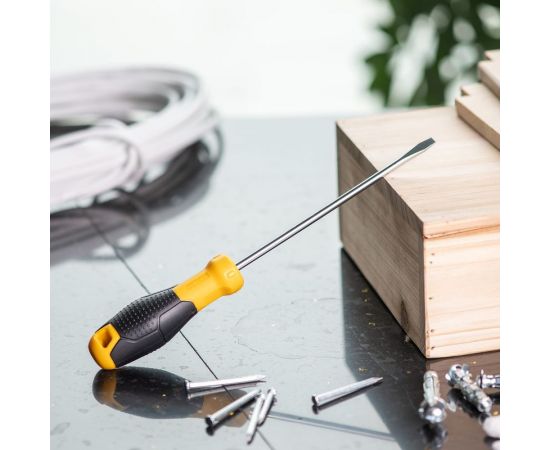 Шлицевая отвертка DELI DL6351501 5x150мм (магнит, TPR+PP ручка) 98351 – изображение 8