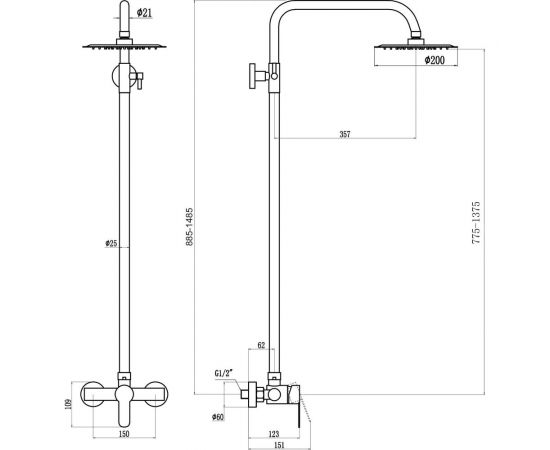 Душевая стойка Fmark FS8205H 23755 – изображение 2