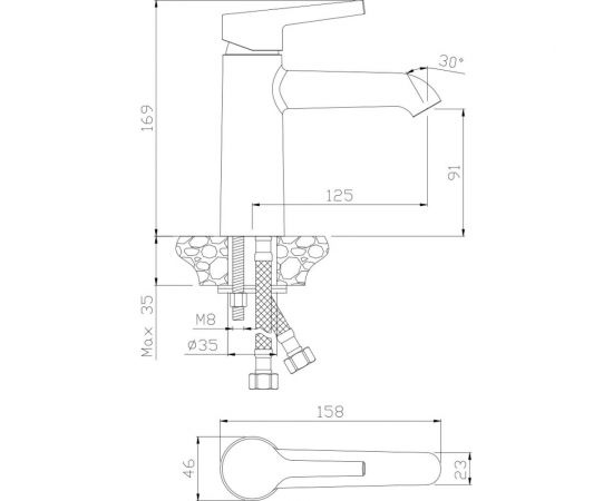 Смеситель для раковины OLIVES Alba 15100AL – изображение 2