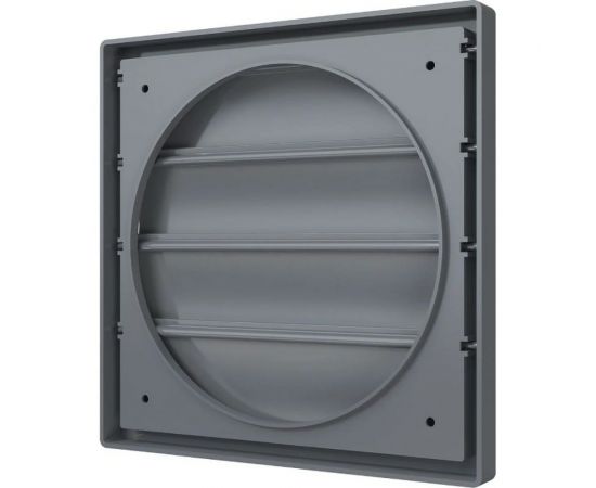 Решетка вытяжная с гравитационными жалюзи 2424К20Ф (242x242 мм; фланец D200; ASA-пластик; серый) ERA 87-660 – изображение 3