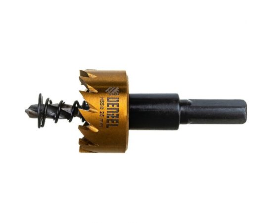 Коронка HSS с нитридтитановым покрытием по металлу 25 мм DENZEL 724104 – изображение 2