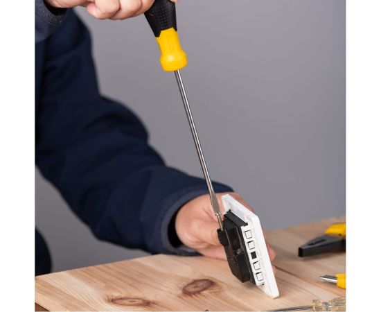 Шлицевая отвертка DELI DL6351501 5x150мм (магнит, TPR+PP ручка) 98351 – изображение 7