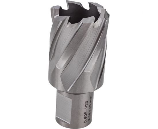 Сверло корончатое HSS по металлу (28х30/63 мм; Weldon 19) D.BOR CD-HSS-030-028-W – изображение 4