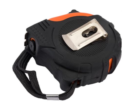 Рулетка Петрович обрезиненная, оранжевая, 3 м, 16 мм, три кнопки стопа 4100000783 – изображение 3