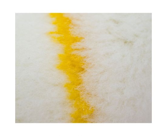 Валик Управдом полиамид, белый с желтой полосой, 150x30 мм, сменный, бюгель 6 мм 4100003181 – изображение 3