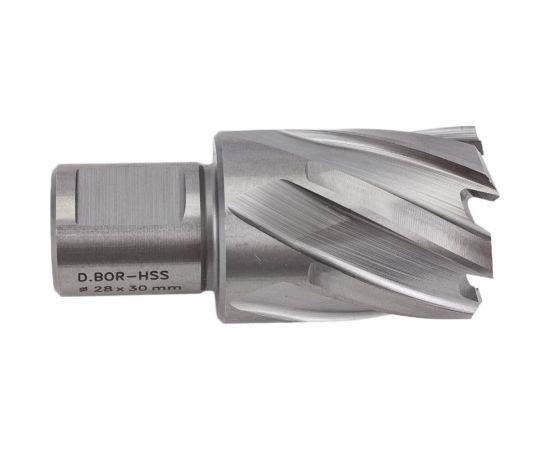 Сверло корончатое HSS по металлу (28х30/63 мм; Weldon 19) D.BOR CD-HSS-030-028-W – изображение 3