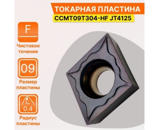 Пластина твердосплавная CCMT09T304-HF JT4125 STI СпецТехИнструмент CCMT09T304HFJT4125STI – изображение 5