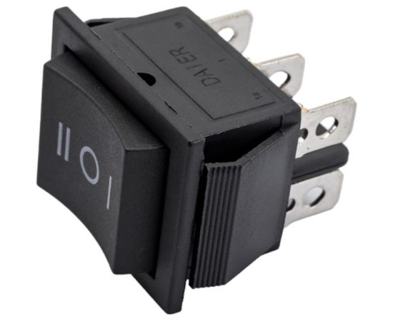 Клавиша Nord-Yada 250V 16А с нейтралью черная (6контакта) ON-OFF (2шт в упаковке)-ON 905453 – изображение 2